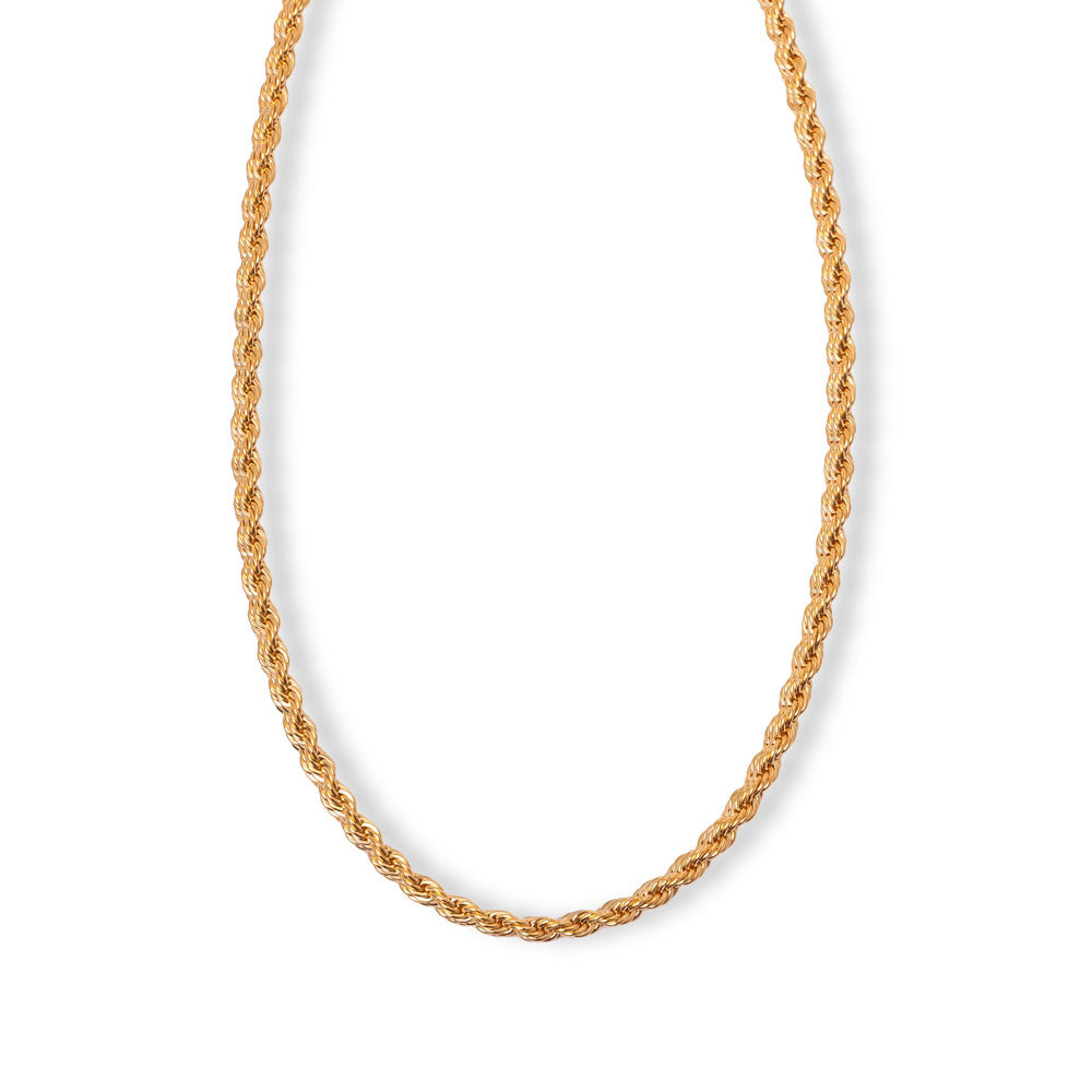 Colar Elo Glamuroso 45 cm com elos largos e banho de ouro 18k. Design exclusivo Herreira,