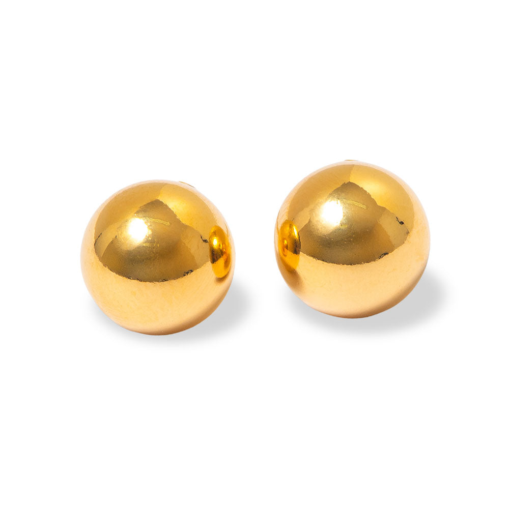 Brinco maxi com aros concêntricos e banho ouro 18k. Design exclusivo Herreira, produção em Goiânia.