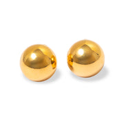 Brinco maxi com aros concêntricos e banho ouro 18k. Design exclusivo Herreira, produção em Goiânia.