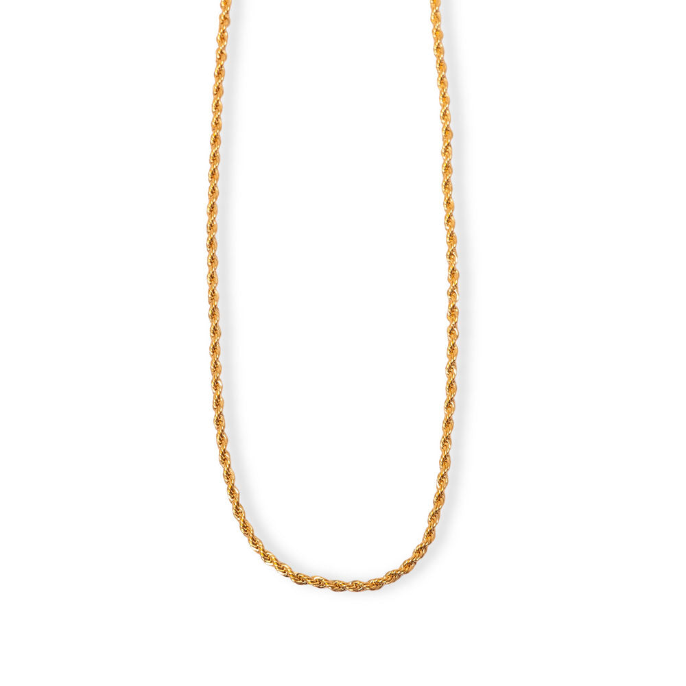 Colar Elo Brilhoso 45 cm com elos médios e banho de ouro 18k. Design Herreira clássico,
